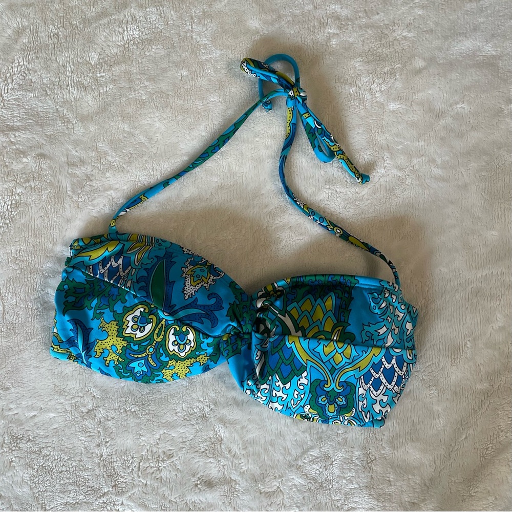 • lucky brand beaded bikini top •